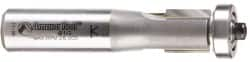 Amana Tool - 1/2" Cut Diam, 1/2" Length of Cut, 2 Flute Overhang Trim Edge Profile Router Bit - Carbide-Tipped, 1/2" Shank Diam, 2-5/8" OAL, Uncoated - Caliber Tooling