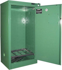 Securall Cabinets - 1 Door, Green Steel Standard Safety Cabinet for Flammable and Combustible Liquids - 46" High x 23" Wide x 18" Deep, Self Closing Door, 3 Point Key Lock, D, E Cylinder Capacity - Caliber Tooling