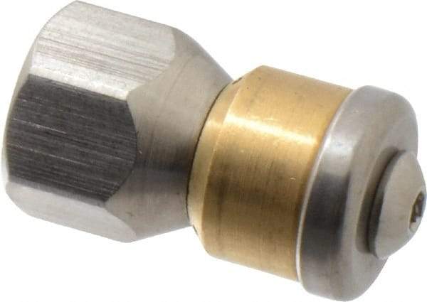 Value Collection - 3,000 psi Rotating, Sewer Pressure Washer Nozzle - 8mm Orifice Diam, 1/4" Thread - Caliber Tooling