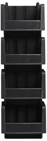 Akro-Mils - 8-7/8" Deep, Black Polypropylene Hopper Stacking Bin - 5" High x 6-5/8" Wide x 8-7/8" Long - Caliber Tooling