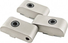 80/20 Inc. - 57mm Long x 43.6mm Wide x 13mm Thick, Heavy Duty Hinge - Aluminum, Clear Anodized Finish - Caliber Tooling