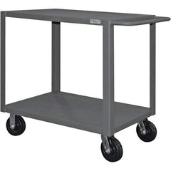 Durham - 4,000 Lb Capacity, 30" Wide x 60" Long x 37-1/2" High Heavy Duty Service Cart - 2 Shelf, Steel - Caliber Tooling