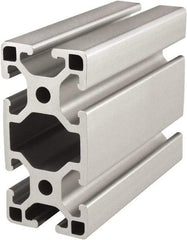 80/20 Inc. - 6 Meters Long x 40 mm Wide x 80 mm Deep, T-Slotted Aluminum Extrusion - Clear Anodized Finish - Caliber Tooling