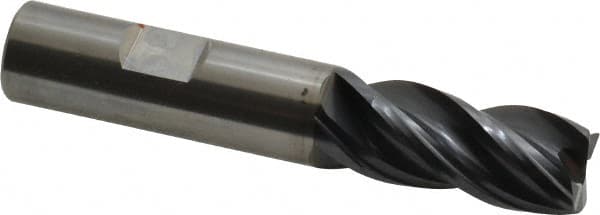 OSG - 5/8", 4 Flute, Single End, Solid Carbide, 0.03" Corner Radius End Mill - 3-1/2" OAL, Right Hand Flute, 1-1/4" LOC, Right Hand Cut - Caliber Tooling