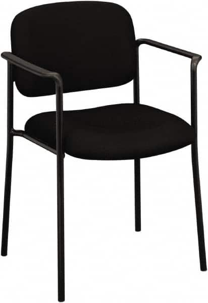 Basyx - Fabric Black Stacking Chair - Black Frame, 23-1/4" Wide x 21" Deep x 32-3/4" High - Caliber Tooling