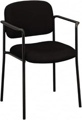 Basyx - Fabric Black Stacking Chair - Black Frame, 23-1/4" Wide x 21" Deep x 32-3/4" High - Caliber Tooling