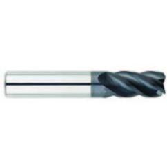 1/4" Dia. - 3/8" LOC - 2" OAL - .015-.020 Radius 4 FL Carbide S/E HP End Mill-AlTiN - Caliber Tooling