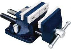 Gibraltar - 3-1/2" Jaw Width x 7" Jaw Opening Capacity, 1-1/2" Throat Depth, Bench & Pipe Combination Vise - 1/32 to 7/8" Pipe Capacity, Swivel Base, Bolt Down Attachment, Cast Iron - Caliber Tooling