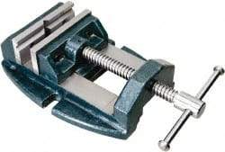 Gibraltar - 5" Jaw Opening Capacity x 2" Throat Depth, Horizontal Drill Press Vise - 5" Wide x 2" High Jaw, Stationary Base, Standard Speed, 12" OAL x 3" Overall Height, Cast Iron - Caliber Tooling