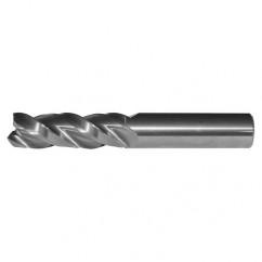 1/2x1/2x1-1/4x3 3FL Square Carbide End Mill-Round Shank-Uncoated - Caliber Tooling