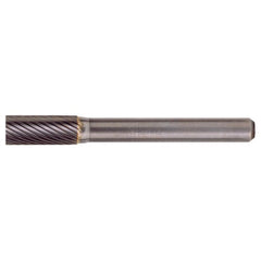 SB-5 Standard Cut Solid Carbide Bur-Cylindrical with End Cut - Exact Industrial Supply