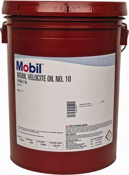 Mobil - 5 Gal Pail Mineral Spindle Oil - ISO 22, 22 cSt at 40°C & 4 cSt at 100°C - Caliber Tooling