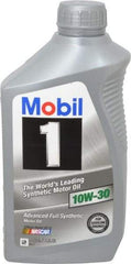 Mobil - 1 Quart Synthetic Engine Oil - Grade 10W-30 - Caliber Tooling