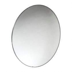 PRO-SAFE - Indoor Round Convex Safety, Traffic & Inspection Mirrors - Acrylic Lens, Laminated Hardboard Backing, 26" Diam x 2-1/2" High, 28' Max Covered Distance - Caliber Tooling