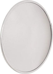 PRO-SAFE - Outdoor Round Convex Safety, Traffic & Inspection Mirrors - Acrylic Lens, Laminated Hardboard Backing, 13" Diam x 1-1/8" High, 15' Max Covered Distance - Caliber Tooling