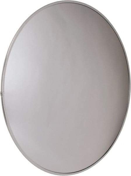 PRO-SAFE - Outdoor Round Convex Safety, Traffic & Inspection Mirrors - Acrylic Lens, Laminated Hardboard Backing, 30" Diam x 2-5/8" High, 32' Max Covered Distance - Caliber Tooling