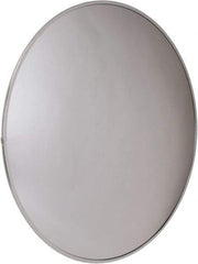 PRO-SAFE - Outdoor Round Convex Safety, Traffic & Inspection Mirrors - Acrylic Lens, Laminated Hardboard Backing, 30" Diam x 2-5/8" High, 32' Max Covered Distance - Caliber Tooling