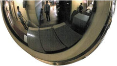 PRO-SAFE - Indoor & Outdoor Half Dome Dome Safety, Traffic & Inspection Mirrors - Acrylic Lens, Fiberboard Backing, 32" Diam x 13-7/8" High, 34' Max Covered Distance - Caliber Tooling