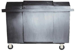 Bayhead Products - 1,000 Lb Load Capacity, Polyethylene Rolling Covered Container - 32" Wide x 48" Long x 30" High - Caliber Tooling