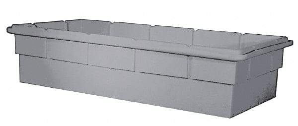 Bayhead Products - Gray Polyethylene Tote Container - Nesting, 38-1/2" Long x 18" Wide x 9" High - Caliber Tooling