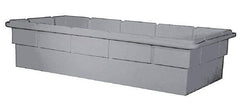 Bayhead Products - Gray Polyethylene Tote Container - Nesting, 48-1/2" Long x 23" Wide x 13-1/2" High - Caliber Tooling