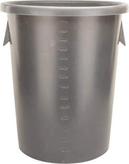 Bayhead Products - 40 Gal Gray Round Trash Can - Polyethylene, 29" High - Caliber Tooling