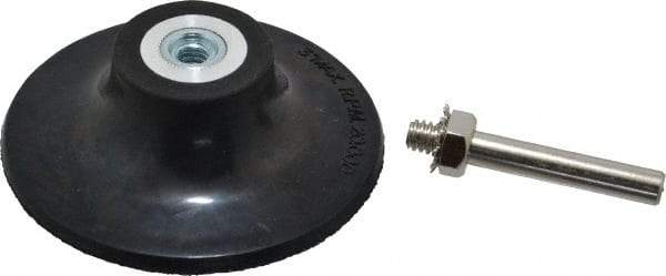 Value Collection - 3" Diam Quick-Change Type R Disc Backing Pad - 1/4" Shank Diam, Medium Density, 20,000 RPM - Caliber Tooling