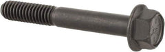 Value Collection - 5/16-18 UNC, 2-1/4" Length Under Head, Hex Drive Flange Bolt - 7/8" Thread Length, Grade 8 Alloy Steel, Smooth Flange, Phosphate & Oil Finish - Caliber Tooling