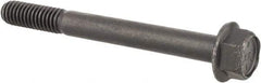 Value Collection - 5/16-18 UNC, 3" Length Under Head, Hex Drive Flange Bolt - 7/8" Thread Length, Grade 8 Alloy Steel, Smooth Flange, Phosphate & Oil Finish - Caliber Tooling