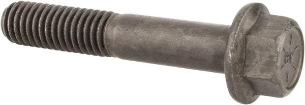 Value Collection - 7/16-14 UNC, 2-1/2" Length Under Head, Hex Drive Flange Bolt - 1-1/8" Thread Length, Grade 8 Alloy Steel, Smooth Flange, Phosphate & Oil Finish - Caliber Tooling