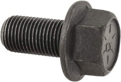 Value Collection - 1/2-20 UNF, 1" Length Under Head, Hex Drive Flange Bolt - 1" Thread Length, Grade 8 Alloy Steel, Smooth Flange, Phosphate & Oil Finish - Caliber Tooling