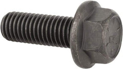 Value Collection - 5/8-11 UNC, 1-3/4" Length Under Head, Hex Drive Flange Bolt - 1-1/2" Thread Length, Grade 8 Alloy Steel, Smooth Flange, Phosphate & Oil Finish - Caliber Tooling