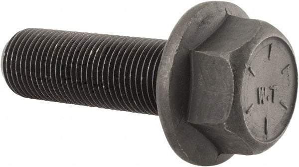 Value Collection - 5/8-18 UNF, 2" Length Under Head, Hex Drive Flange Bolt - 1-1/2" Thread Length, Grade 8 Alloy Steel, Smooth Flange, Phosphate & Oil Finish - Caliber Tooling