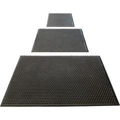 Barefoot - 3' Long x 4' Wide, Dry/Wet Environment, Anti-Fatigue Matting - Black, Nitrile Rubber with Nitrile Rubber Base - Caliber Tooling