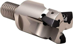 Seco - 94° Lead Angle, 16mm Min Cut Diam, 2.5mm Max Depth of Cut, Indexable Chamfer and Angle End Mill - 3 Inserts, XO.. 06.. Insert Style, Through Coolant, Modular Connection - Caliber Tooling