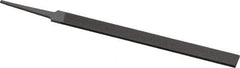 Grobet - 6" Standard Precision Swiss Pattern Equalling File - Double Cut, 1/2" Width Diam x 7/64" Thick, With Tang - Caliber Tooling