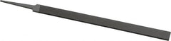 Grobet - 8" Standard Precision Swiss Pattern Equalling File - Double Cut, 21/32" Width Diam x 1/8" Thick, With Tang - Caliber Tooling