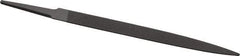 Grobet - 6" Standard Precision Swiss Pattern Half Round File - Double Cut, 19/32" Width Diam x 3/16" Thick, With Tang - Caliber Tooling