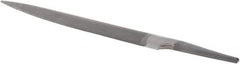 Grobet - 6" Standard Precision Swiss Pattern Half Round File - Double Cut, 19/32" Width Diam x 3/16" Thick, With Tang - Caliber Tooling