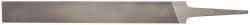 Grobet - 6" Standard Precision Swiss Pattern Hand File - Double Cut, 3/4" Width Diam x 5/32" Thick, With Tang - Caliber Tooling