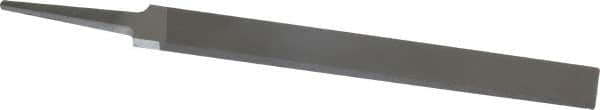 Grobet - 6" Standard Precision Swiss Pattern Hand File - Double Cut, 3/4" Width Diam x 5/32" Thick, With Tang - Caliber Tooling