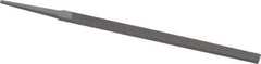 Grobet - 6" Standard Precision Swiss Pattern Narrow Pillar File - Double Cut, 3/8" Width Diam x 5/32" Thick, With Tang - Caliber Tooling