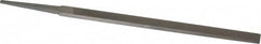 Grobet - 6" Standard Precision Swiss Pattern Narrow Pillar File - Double Cut, 3/8" Width Diam x 5/32" Thick, With Tang - Caliber Tooling