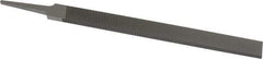 Grobet - 10" Standard Precision Swiss Pattern Hand File - Double Cut, 1" Width Diam x 1/4" Thick, With Tang - Caliber Tooling