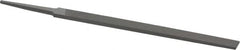 Grobet - 6" Standard Precision Swiss Pattern Regular Pillar File - Double Cut, 1/2" Width Diam x 11/64" Thick, With Tang - Caliber Tooling