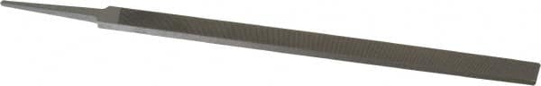 Grobet - 10" Standard Precision Swiss Pattern Regular Pillar File - Double Cut, 23/32" Width Diam x 15/64" Thick, With Tang - Caliber Tooling