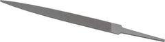 Grobet - 6" Standard Precision Swiss Pattern Warding File - Double Cut, 5/8" Width Diam x 5/64" Thick, With Tang - Caliber Tooling