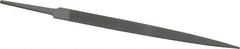 Grobet - 6" Standard Precision Swiss Pattern Warding File - Double Cut, 5/8" Width Diam x 5/64" Thick, With Tang - Caliber Tooling