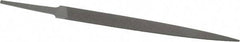 Grobet - 6" Standard Precision Swiss Pattern Warding File - Double Cut, 5/8" Width Diam x 5/64" Thick, With Tang - Caliber Tooling