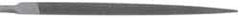 Grobet - 4" Standard Precision Swiss Pattern Three Square File - Double Cut, 9/32" Width Diam, With Tang - Caliber Tooling